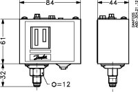 Hochdruckschalter / Pressostat Danfoss KP5 autom. Reset