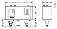 Dual Druckschalter / Pressostat Danfoss KP15, (autom....